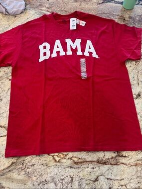 BAMA Crimson Graphic Tee with White Logo XL MV Sport